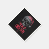 Graugothischer Schädel mit einer beängstigenden We Serviette (Ecke)