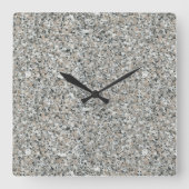 Graugranituhr Quadratische Wanduhr (Vorderseite)