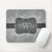 Graugraue Monogramm Mousepad (Mit Mouse)