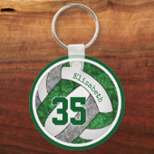 Graugraue Sondergeschenke für Mädchen-Volleyballma Schlüsselanhänger (Vorderseite)