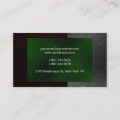 Graugrün Schlicht Beruflich Visitenkarte (Rückseite)