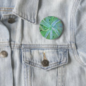 Graugrüne Aloe Abstrakte Malerei Button (Beispiel)