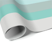 Graugrüne blaue Streifen Geschenkpapier (Rolleneckpunkt)