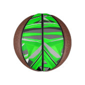 Graugrüne Geometrie Mini Basketball (Vertikal)