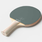 Graugrüne Mit Monogramm Ping Pong Paddle Tischtennis Schläger (Vorderseite)