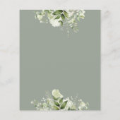 Graugrüne Seite Einladung zur Hochzeit (Rückseite)