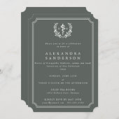 Graugrüner Arzt für Osteopathie Grad Einladung (Vorne/Hinten)