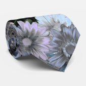 Graugrünes Blumenmuster Krawatte (Gerollt)