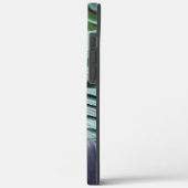 Graugrünes Mosaik mit weichen Skulpturen und Satin Case-Mate iPhone Hülle (Rückseite / Links)