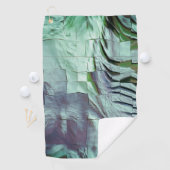 Graugrünes Mosaik mit weichen Skulpturen und Satin Golfhandtuch (Insitu)