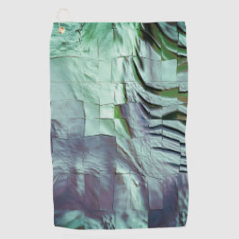 Graugrünes Mosaik mit weichen Skulpturen und Satin Golfhandtuch