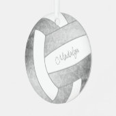 Graugürtel Sportgeschenke für Mädchen Volleyball Ornament Aus Metall (Vorderseite links)
