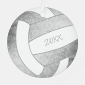 Graugürtel Sportgeschenke für Mädchen Volleyball Ornament Aus Metall (Rückseite)