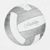 Graugürtel Sportgeschenke für Mädchen Volleyball Ornament Aus Metall (Vorderseite)