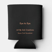 Grauhaarige Katze und Fischschüssel Dosenkühler (Rückseite)