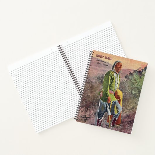 Grauhaariges Indianer Notizbuch (Innenseite)