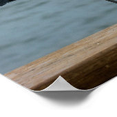 Grauheron am Steg Poster (Ecke)