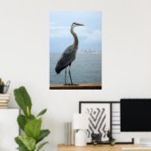Grauheron am Steg Poster (Heimbüro)