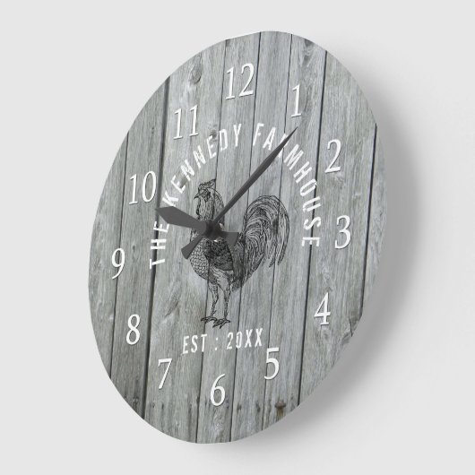 Grauholz Familienname Bauernhof Röster Große Wanduhr (Winkel)