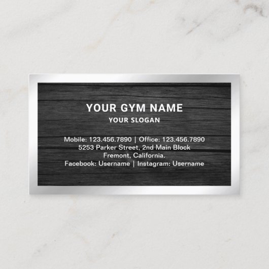 Grauholz Silver Fitness Personal Trainer Foto Visitenkarte (Rückseite)