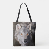Grauholz Wolf Face Tote Bag Tasche (Rückseite)
