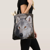 Grauholz Wolf Face Tote Bag Tasche (Von Nahem)