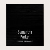 Grauholz zeitgenössisch Minimalistisch modern Visitenkarten (Außenseite Aufgefaltet)