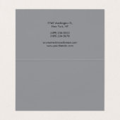 Grauholz zeitgenössisch Minimalistisch modern Visitenkarten (Innenseite Aufgefaltet)