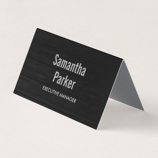 Grauholz zeitgenössisch Minimalistisch modern Visitenkarten (Vorderseite)