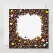 Grauhörnchen mit Kaninchenohren Feiertagskarte (Rückseite)