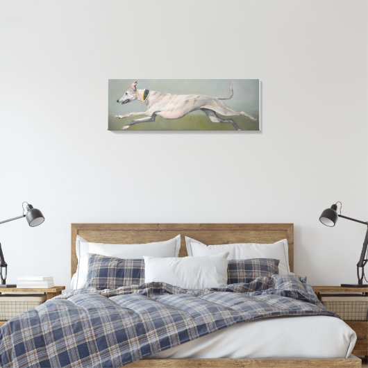 Grauhound Hund Art Canvas drucken Leinwanddruck (Insitu (Schlafzimmer))