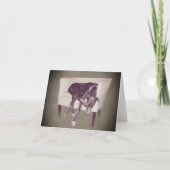 Grauhoundschlafen im Stuhl individuell anpassbare  Karte (Vorderseite)