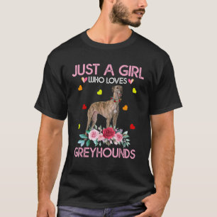 Grauhund-Hemd für Frauen, nur ein Mädchen, das li T-Shirt
