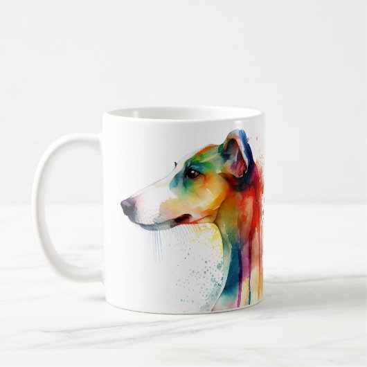 Grauhund Hund Kaffeepause Tasse, Cup Kaffeetasse (Links)