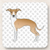 Grauhund-Hund mit Pfoten Getränkeuntersetzer (Vorderseite)