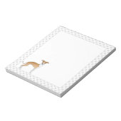 Grauhund-Hund mit Pfoten Notizblock (Rotiert)