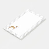 Grauhund-Hund mit Pfoten Post-it Klebezettel (angewinkelt)