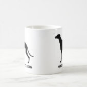 Grauhund Hunde Silhouette Custom Kaffeetasse (Mittel)