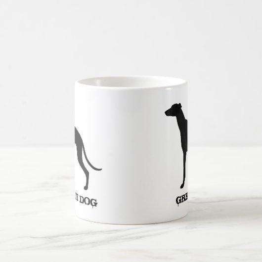 Grauhund Hunde Silhouette Custom Kaffeetasse (Mittel)