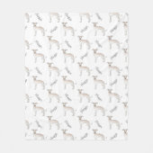 Grauhund-Muster und Name des Hauses Fleecedecke (Vorderseite)