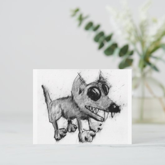 Grauhund Postkarte (Stehend Vorderseite)