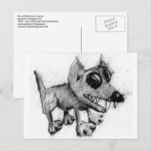 Grauhund Postkarte (Vorne/Hinten)