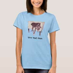 Grauhund Schlafen im Stuhl Funny Hund T-Shirt