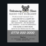 Grauhund, Tierarzt, Veterinärdienst Flyer<br><div class="desc">Grauer Hund,  Tierarzt,  tierärztlicher Flyer für Werbung im Tierarzt durch den Visitenkarten-Store.</div>