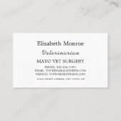 Grauhund, Tierarzt, Veterinärdienst Visitenkarte (Rückseite)