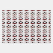 Grauhunde Hunde und rote Herzen   Geschenkpapier Set (Vorderseite)