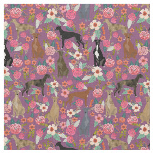 Grauhunde Vintage Blumen lila Stoff