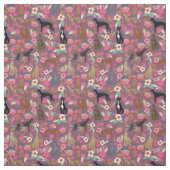 Grauhunde Vintage Blumen lila Stoff (Muster)