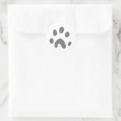 Grauhundpfoten Runder Aufkleber (Tasche)