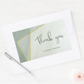 Graujade-Hochzeit Rechteckiger Aufkleber (Umschlag)